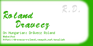 roland dravecz business card